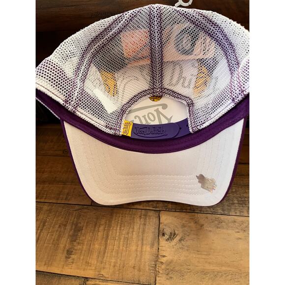 VON DUTCH Purple Gold Trucker Hat Unisex Adult NWT - Picture 3 of 8